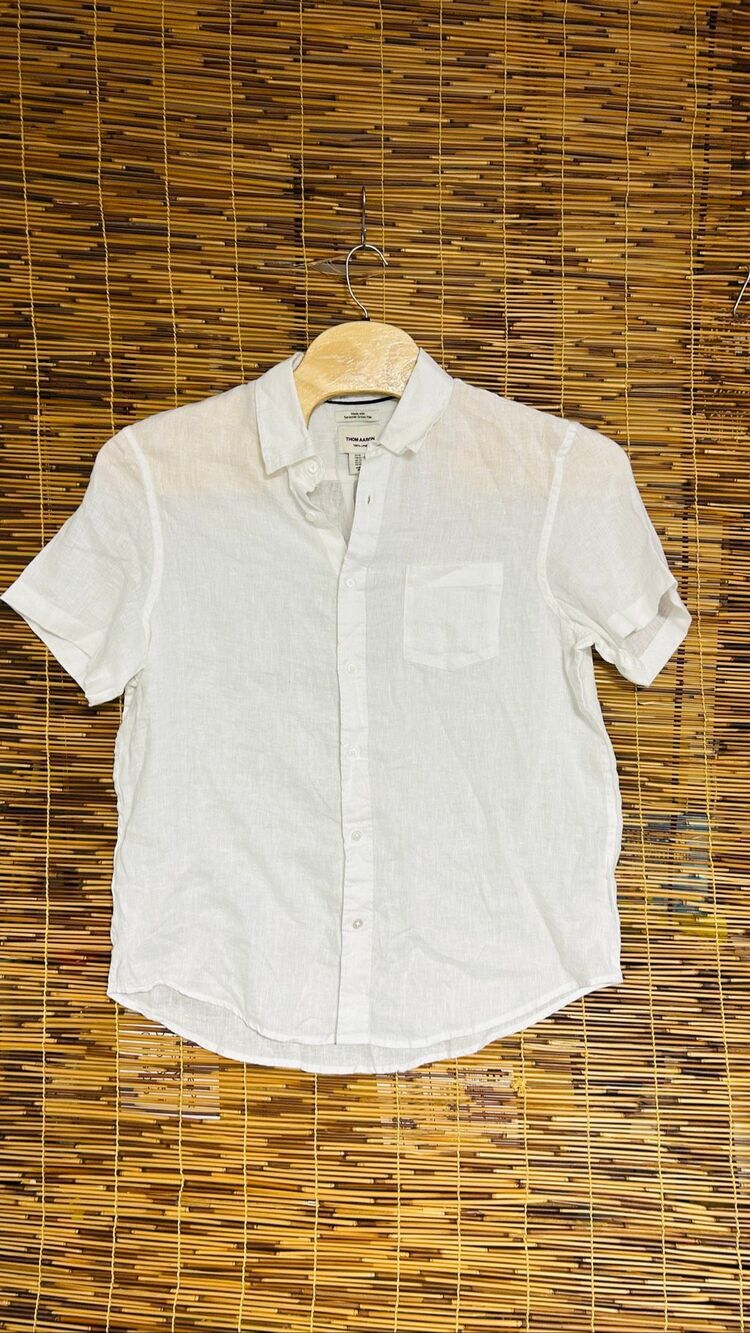 Thom Aaron Linen Shirt XL European Grown Flax